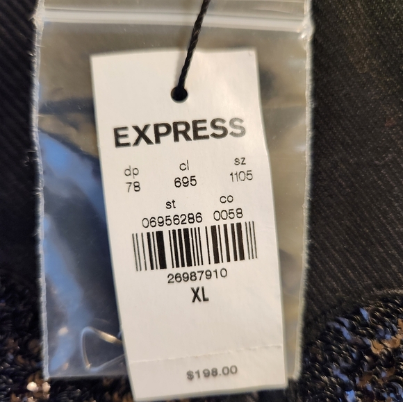 "Express" Women's Black Embellished Jacket - Picture 5 of 5